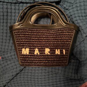 Marni Kids Black Tropicalia Micro Tote